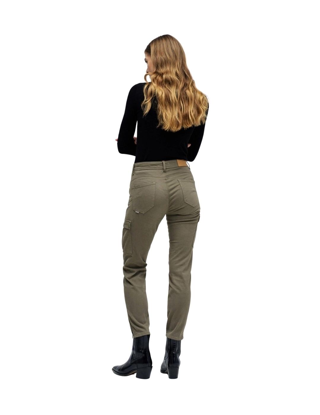 Salsa Pantalones Faith Cargo Cropped Verde skin ny