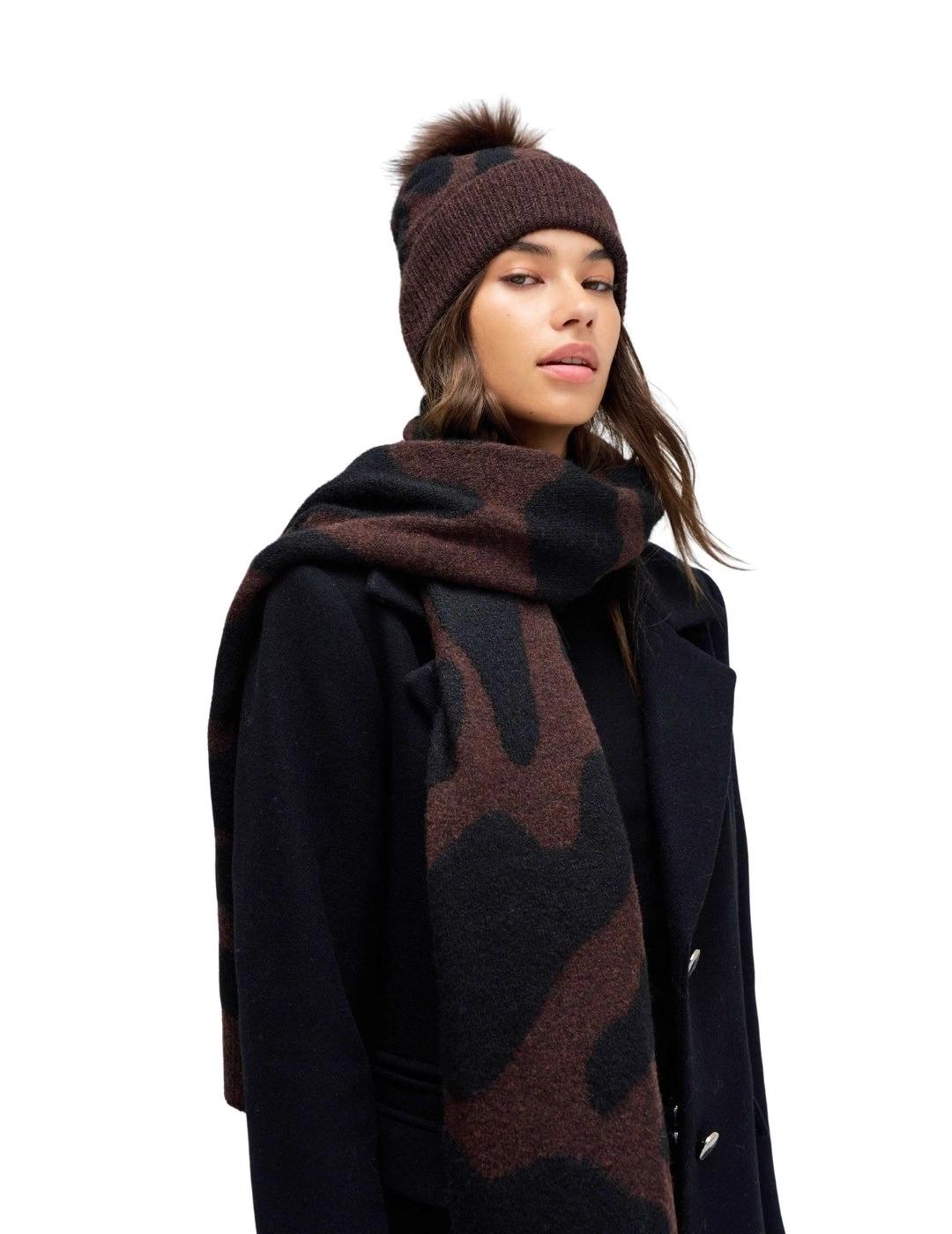 Salsa Bufanda Animal Print Marrón