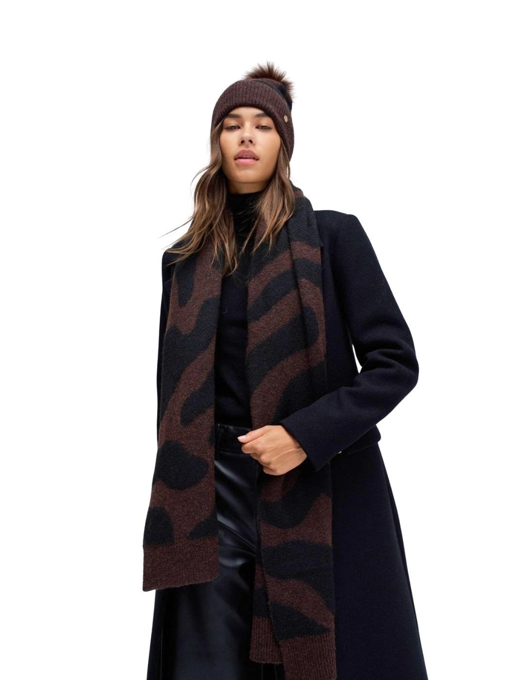 Salsa Bufanda Animal Print Marrón