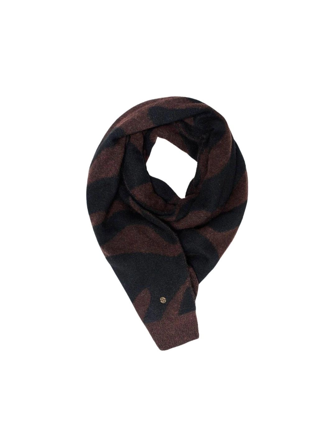 Salsa Bufanda Animal Print Marrón