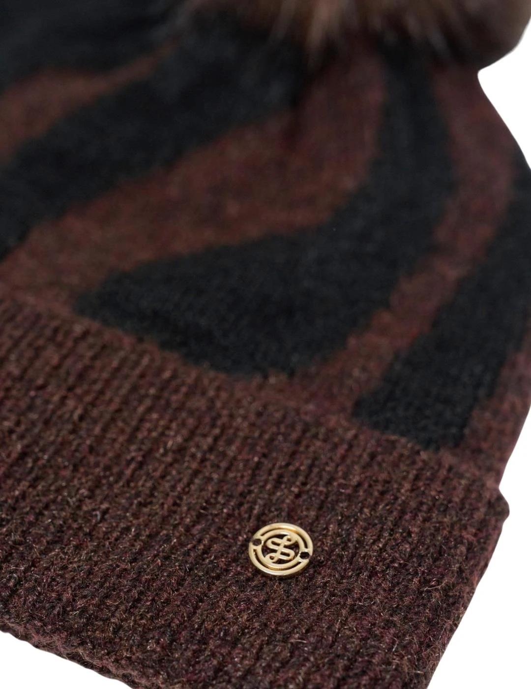 Salsa Gorro Animal Print Marrón