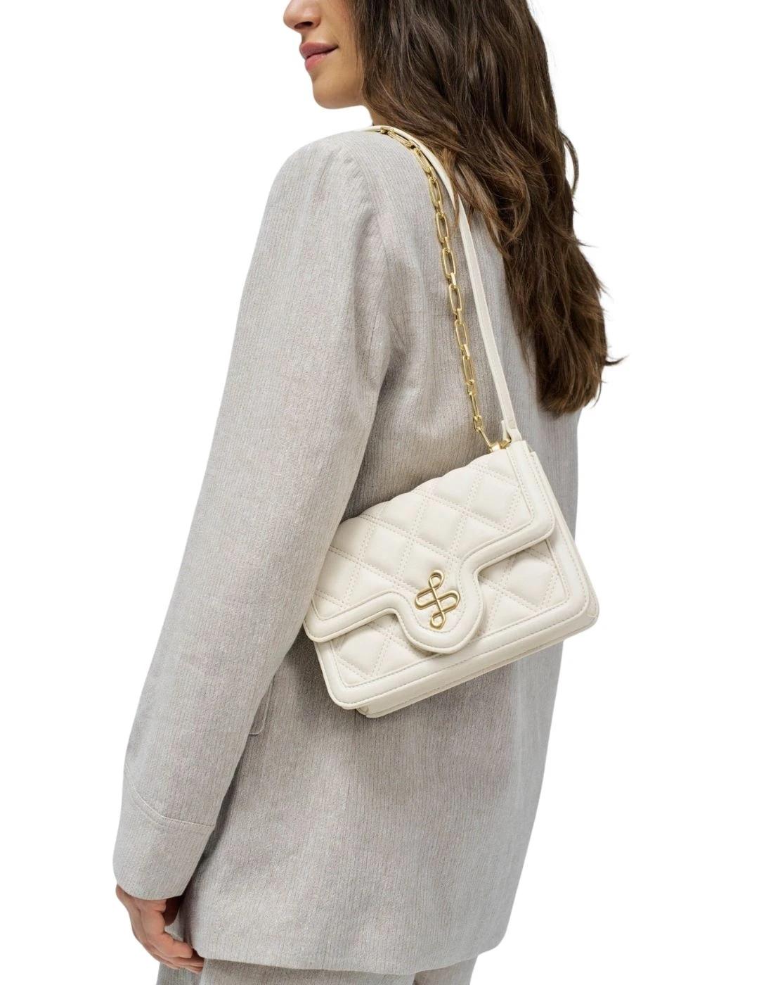 Salsa Bolso Acolchado Efecto piel Blanco
