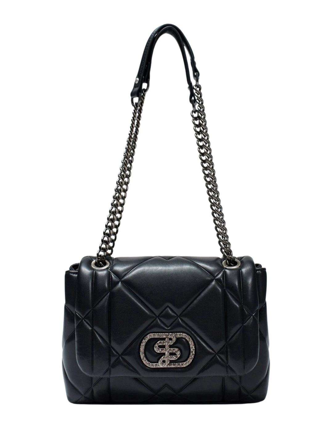 Salsa Bolso Acolchado Efecto piel Negro