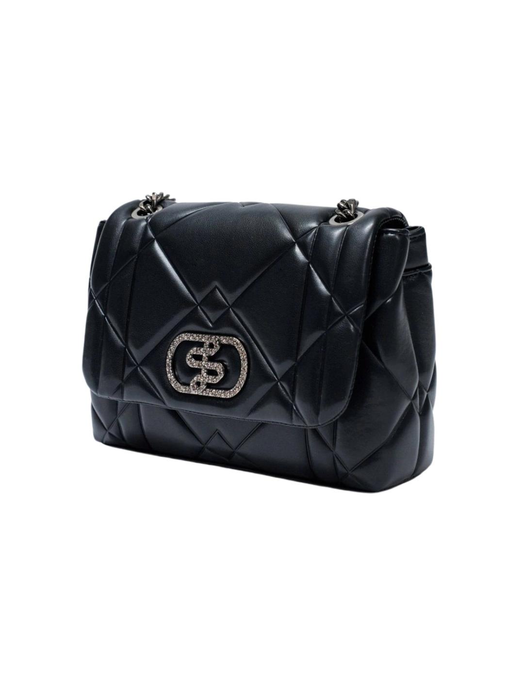 Salsa Bolso Acolchado Efecto piel Negro