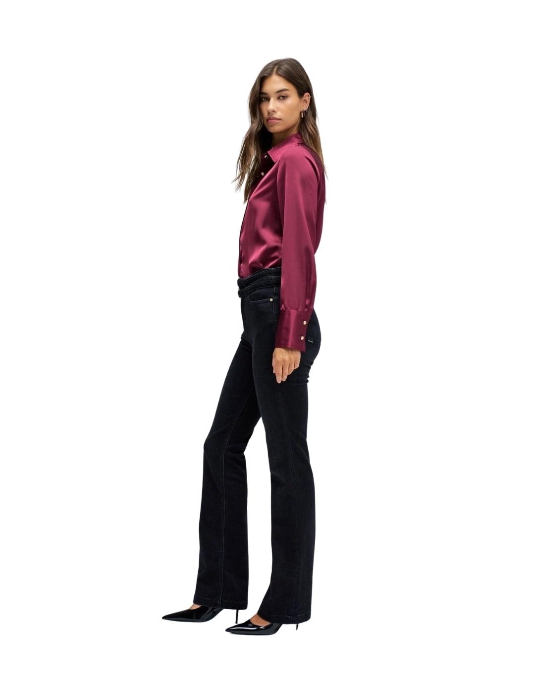 Salsa Pantalones Destiny Bootcut Double Belt Negro