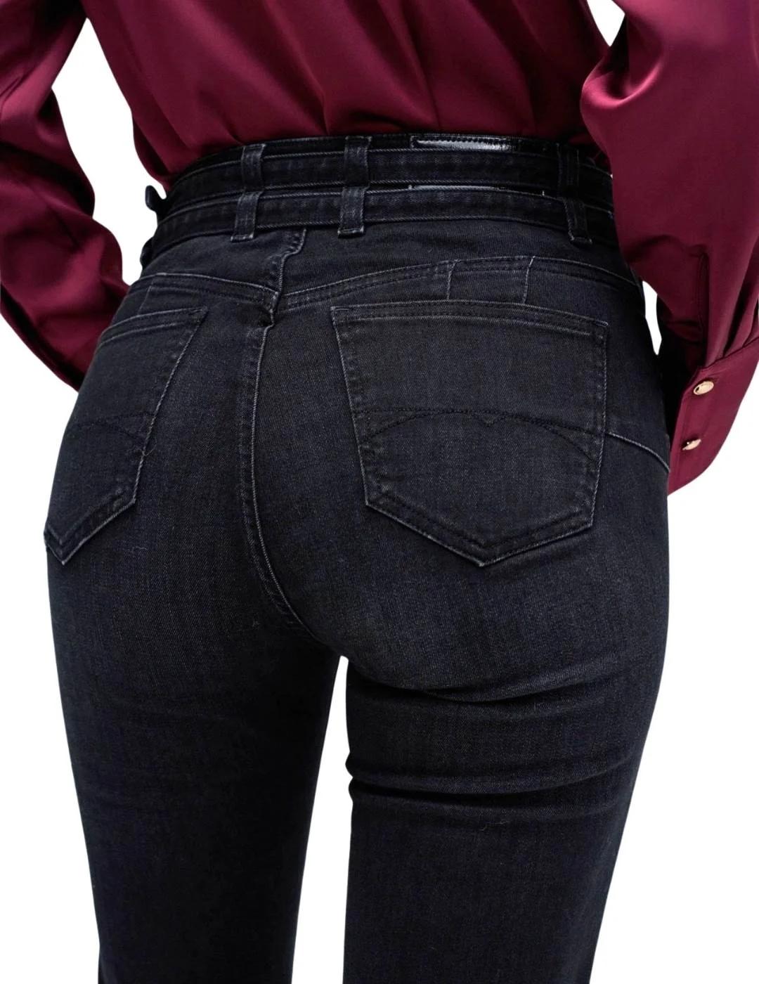 Salsa Pantalones Destiny Bootcut Double Belt Negro