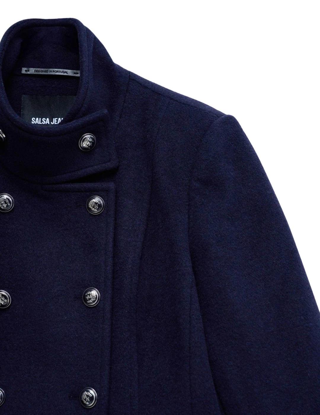 Salsa Abrigo de paño corto Azul marino