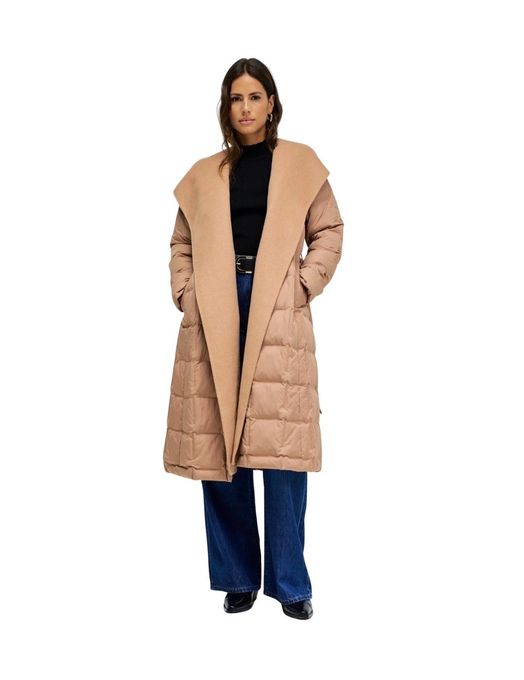 Salsa Abrigo acolchado largo Camel