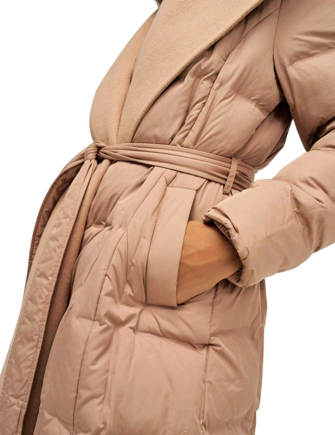 Salsa Abrigo acolchado largo Camel