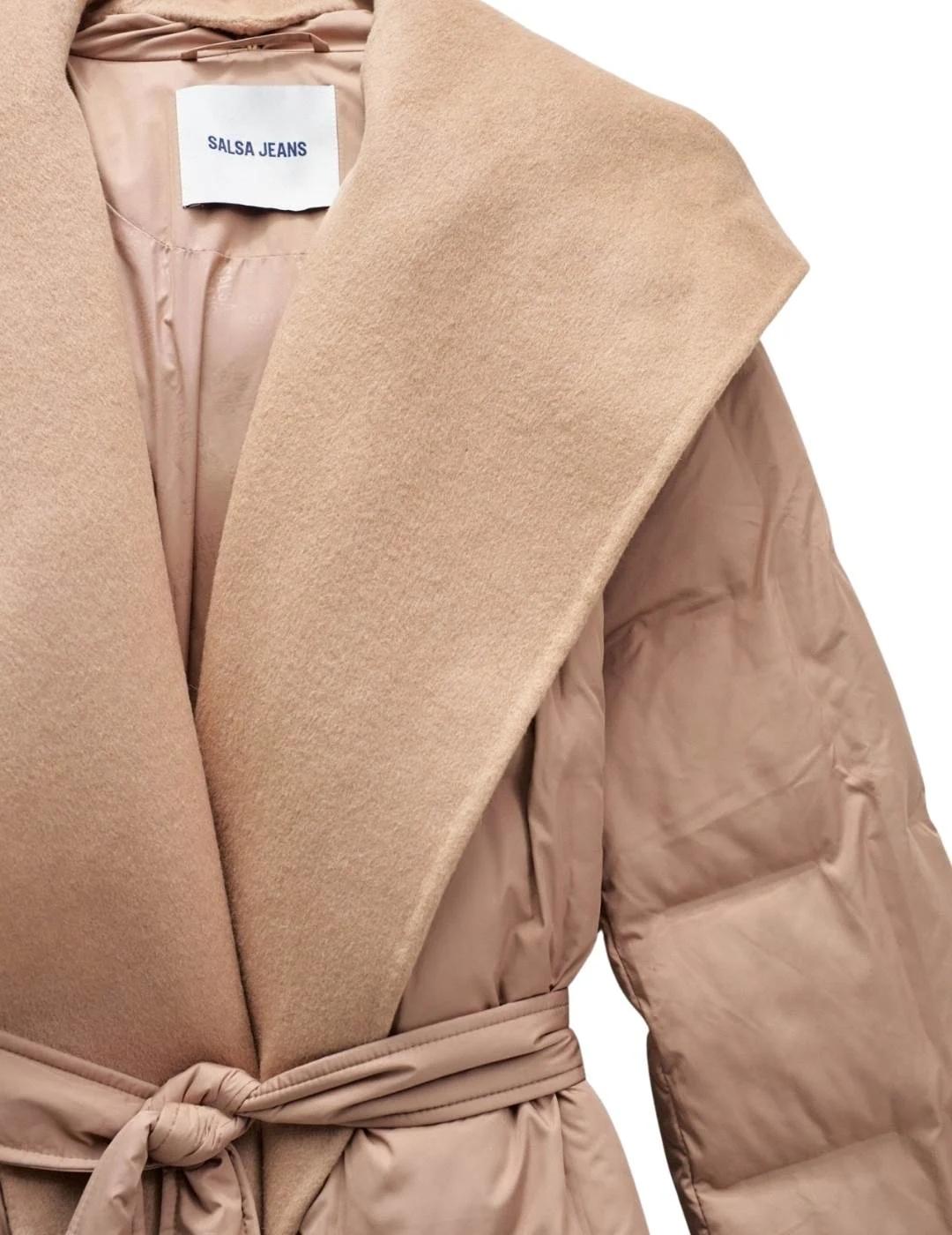 Salsa Abrigo acolchado largo Camel