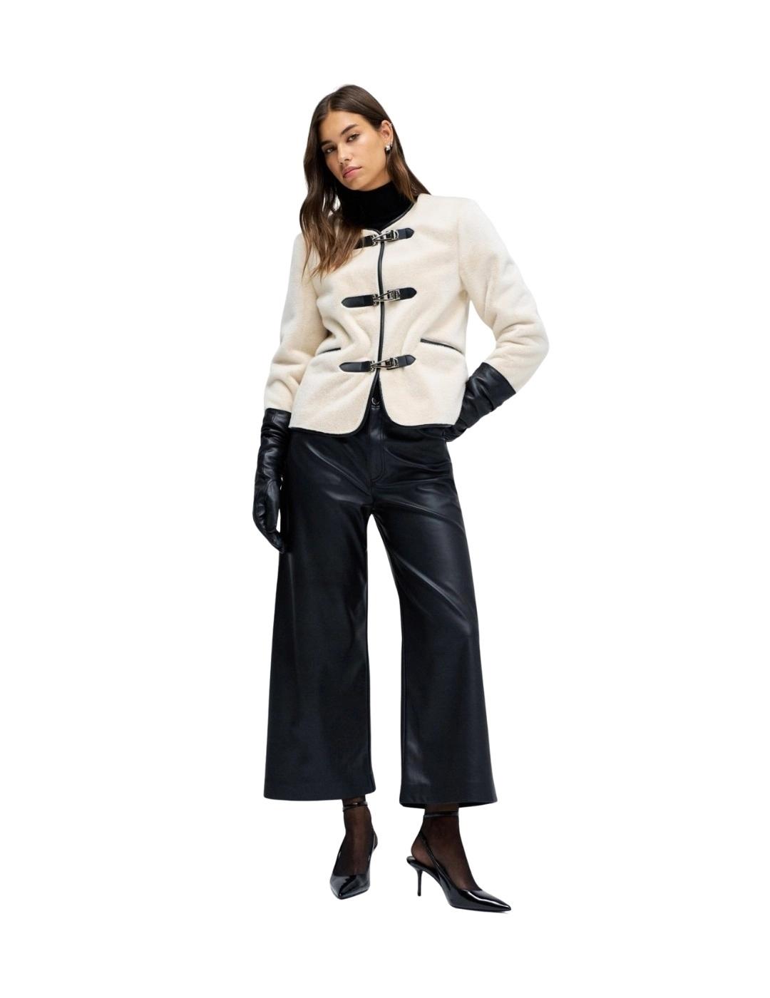 Salsa Chaqueta con pelo Blanco