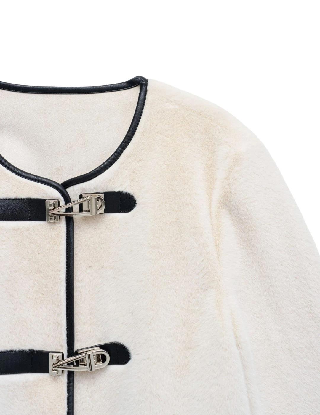 Salsa Chaqueta con pelo Blanco