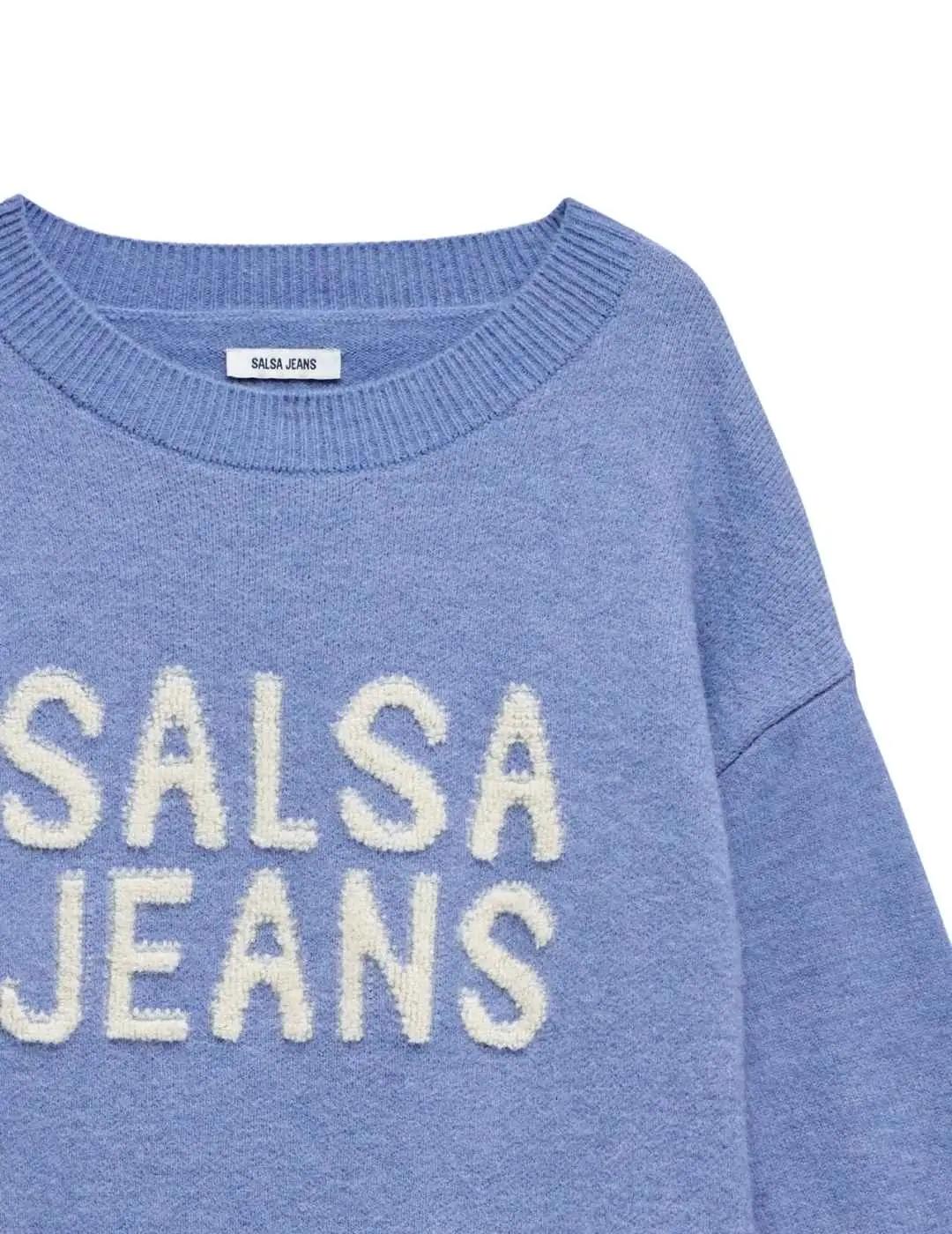 Salsa Jersey de punto con logo Azul
