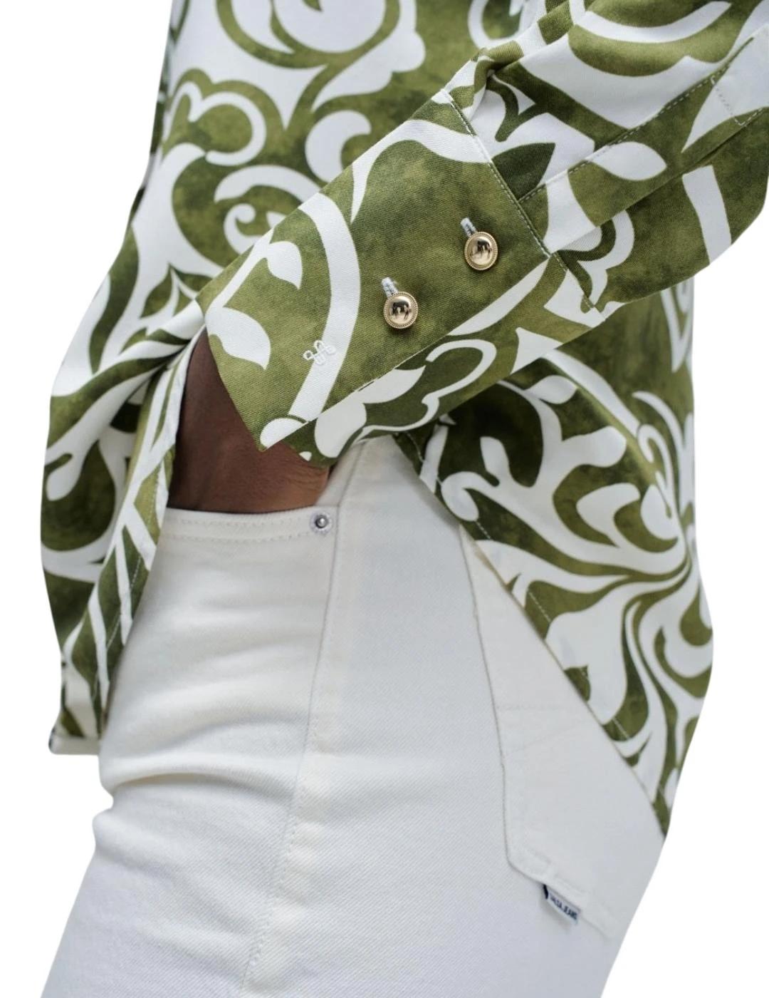 Salsa Camisa Verde estampada