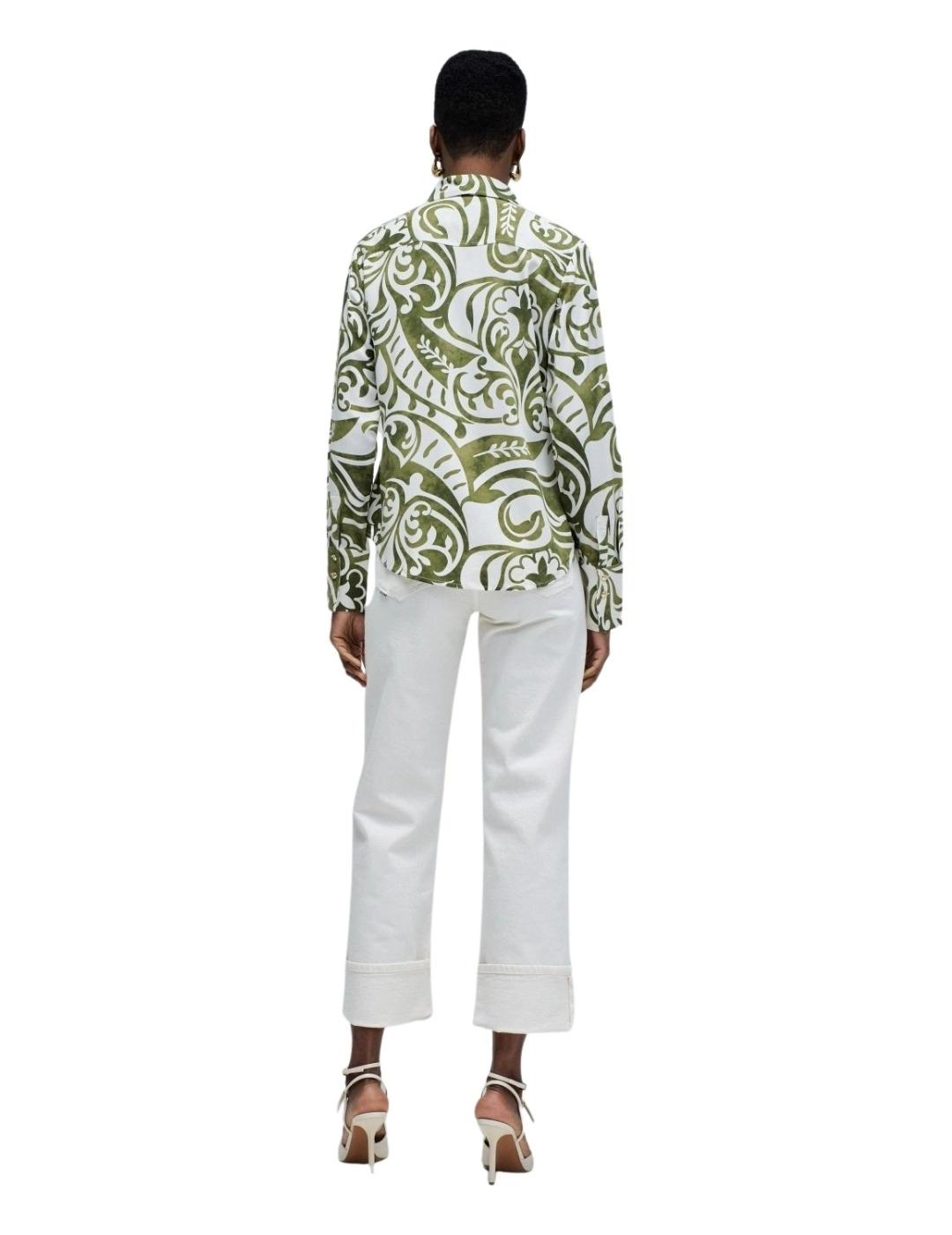 Salsa Camisa Verde estampada