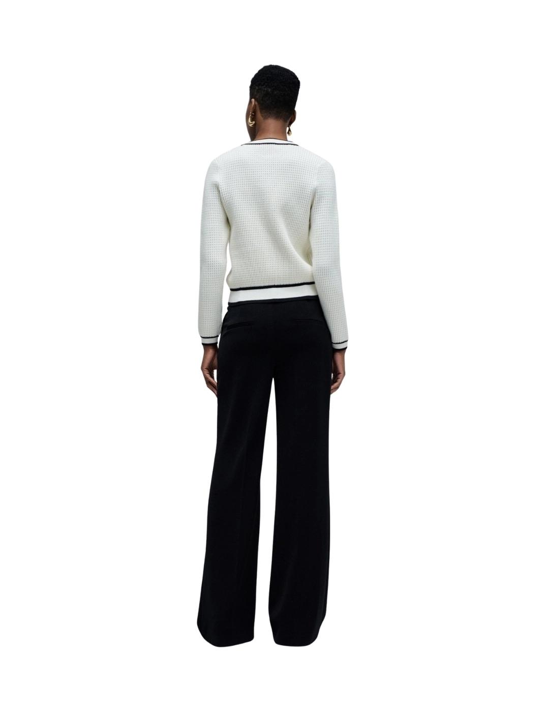 Salsa Cárdigan blanco con botones dorados