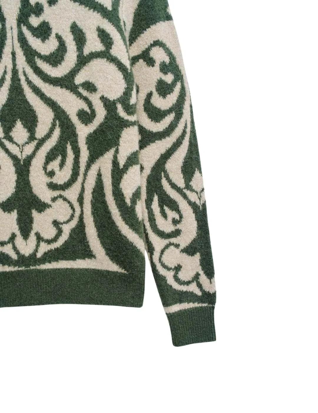 Salsa Jersey de lana estampado jacquard Verde