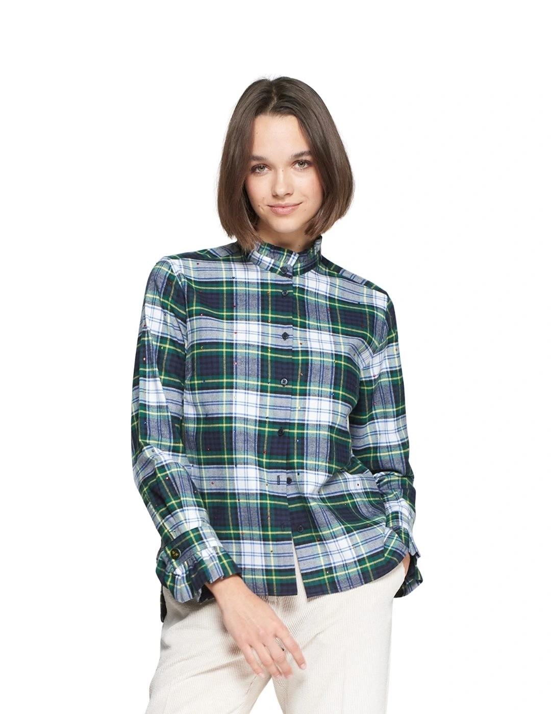 Vilagallo Camisa Nicola Strass Escocés Verde