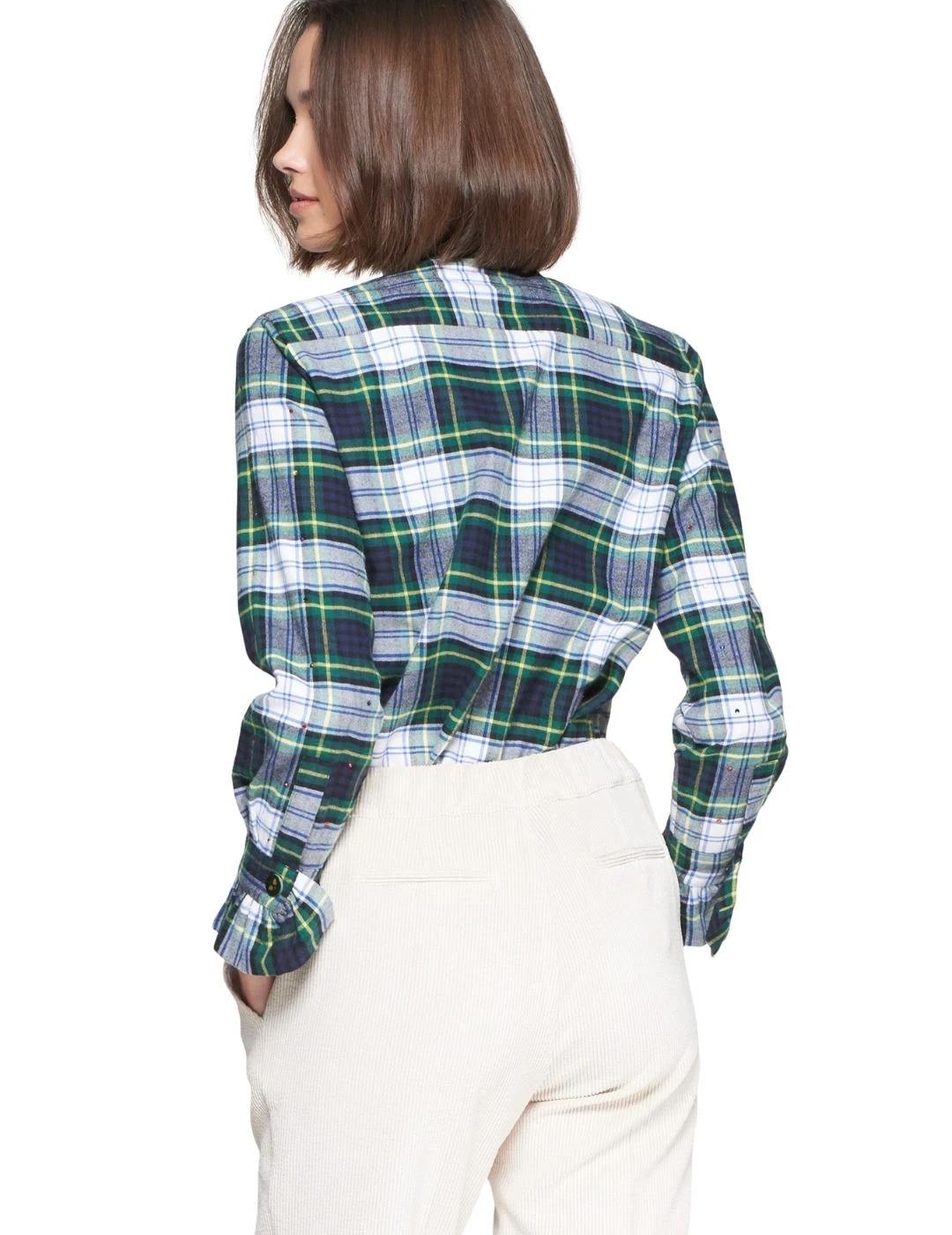Vilagallo Camisa Nicola Strass Escocés Verde