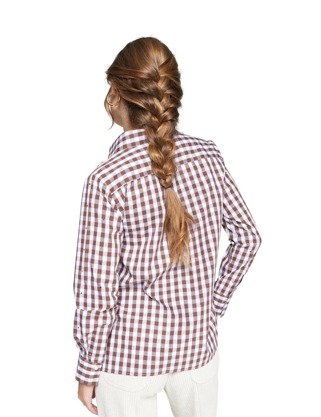 Vilagallo Camisa Isa Emb Vichy Marrón