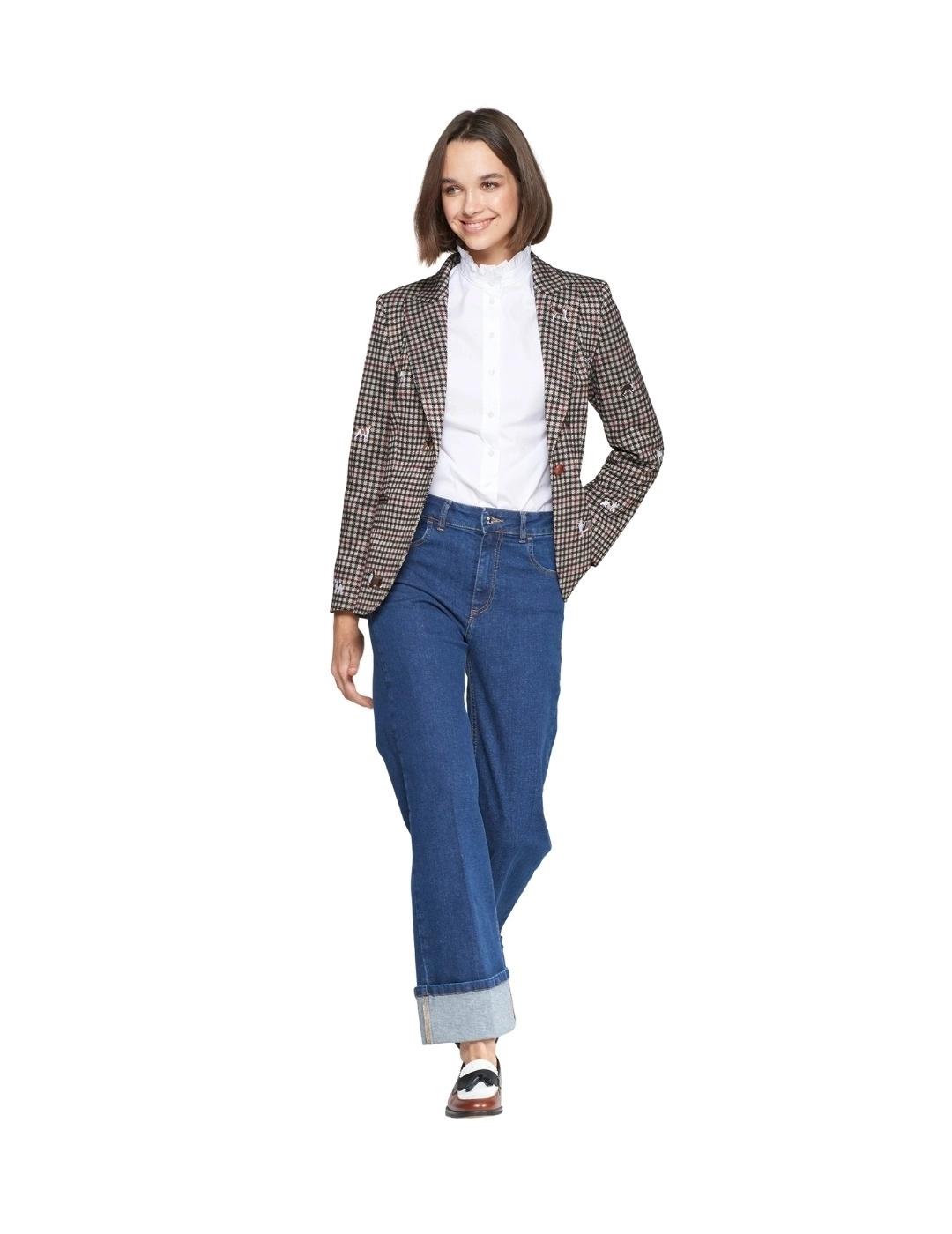 Vilagallo Chaqueta Heather Emb Punto Pata de gallo