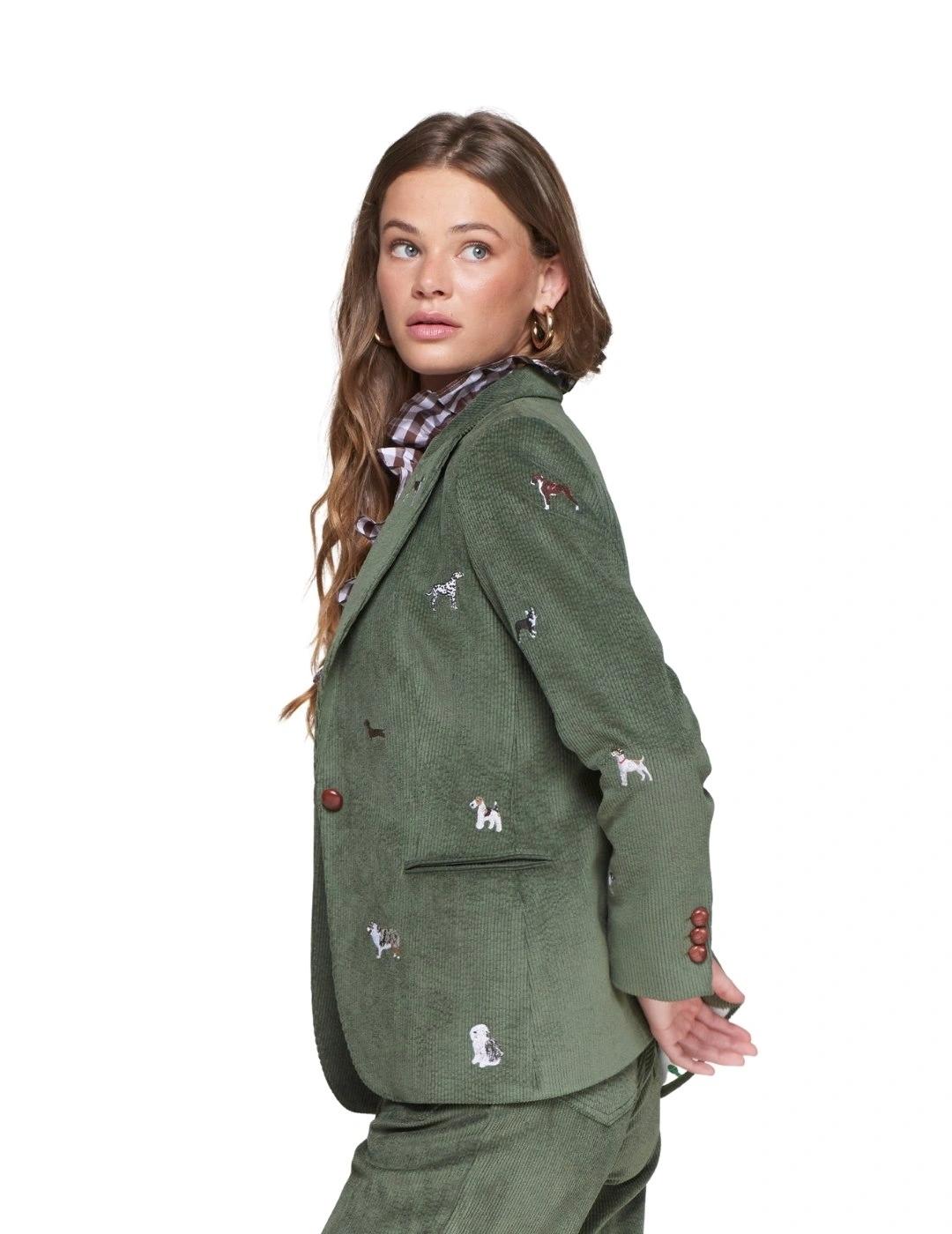 Vilagallo Chaqueta Heather Emb Pana Verde caza