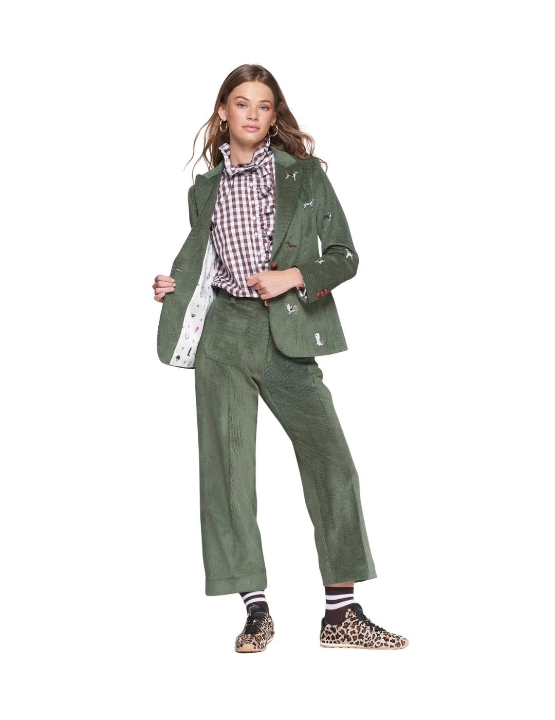 Vilagallo Chaqueta Heather Emb Pana Verde caza