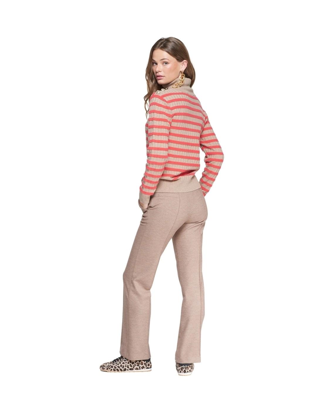 Vilagallo Pantalón Carla Punto Diagonal Beige