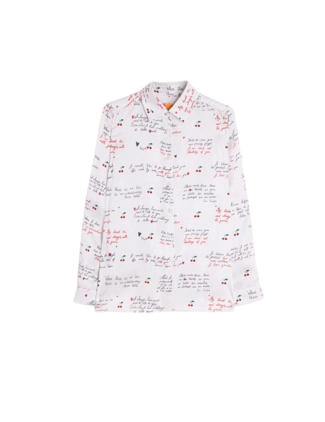 Vilagallo Camisa Tea Cartas y cerezas Pri