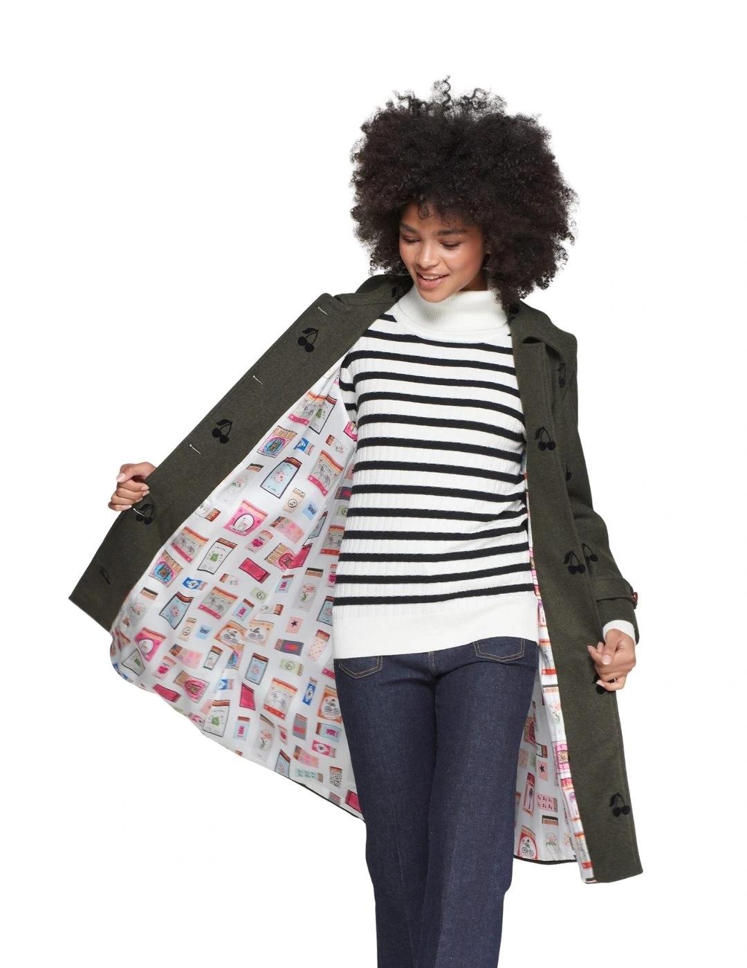 Vilagallo Abrigo Loden Focado Verde