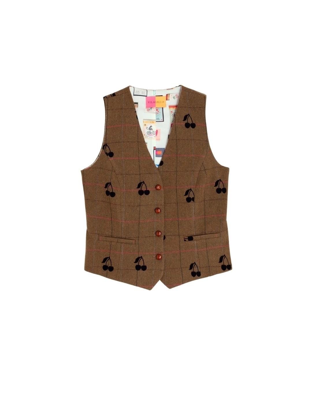 Vilagallo Caleco Agata Cuadro Verde Perfile