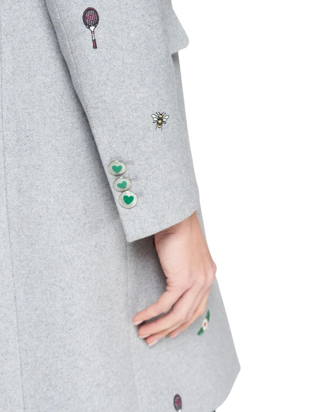 Vilagallo Abrigo Aricia Emb Lana Gris