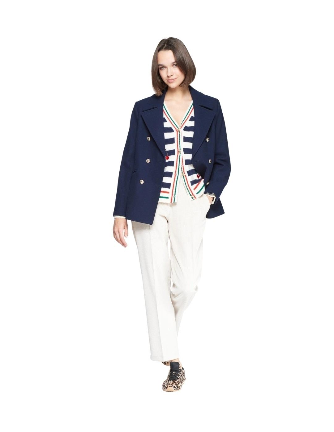 Vilagallo Chaqueta Marinera Emb Lana Azul Marino