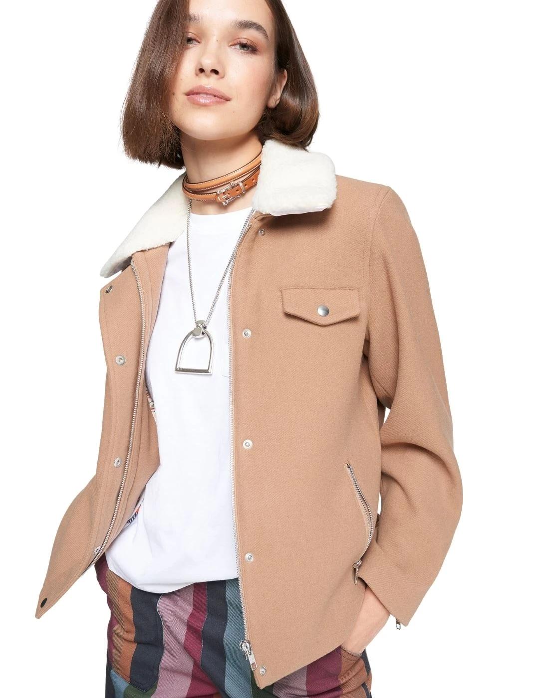 Vilagallo Chaqueta Blair Emb Camel Lana