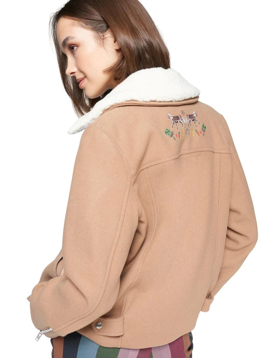 Vilagallo Chaqueta Blair Emb Camel Lana