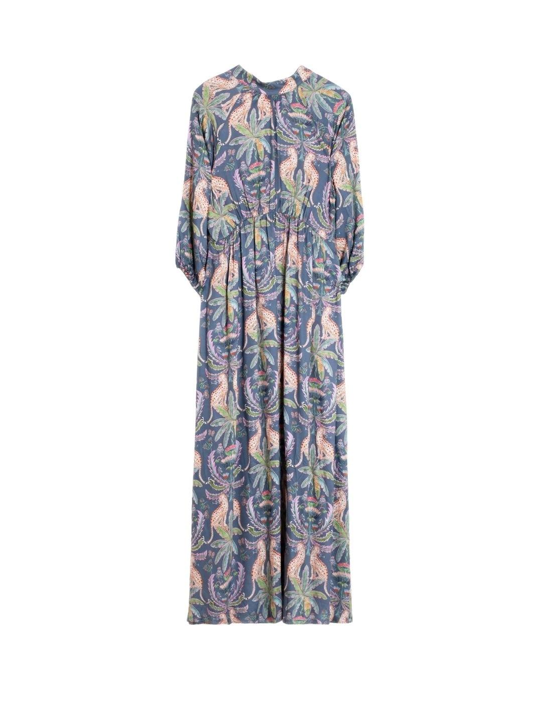 Vilagallo Vestido Iria Leopardos y palmeras