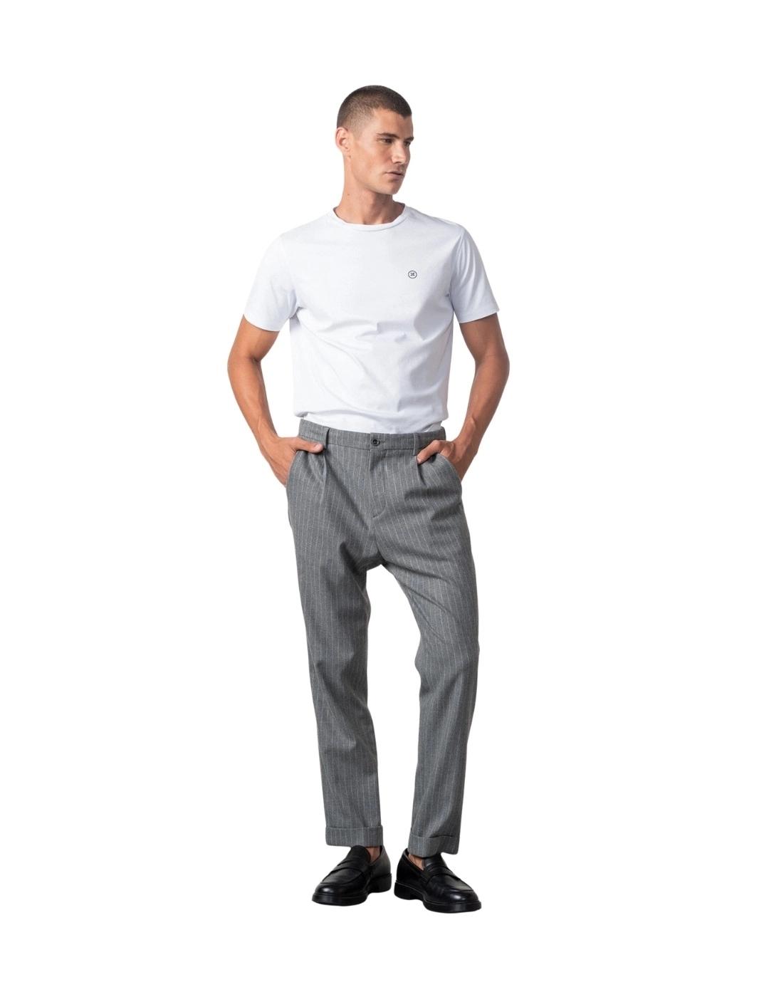 Etiem Pantalón de una pinza con cordón Gris medio