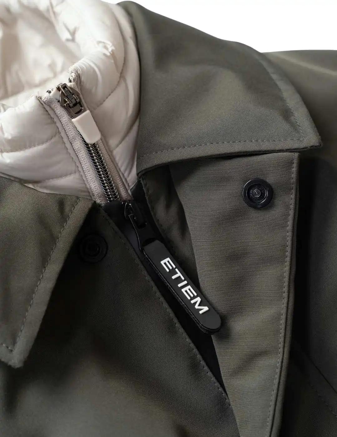 Etiem Trench Verde caqui con chaleco desmontable