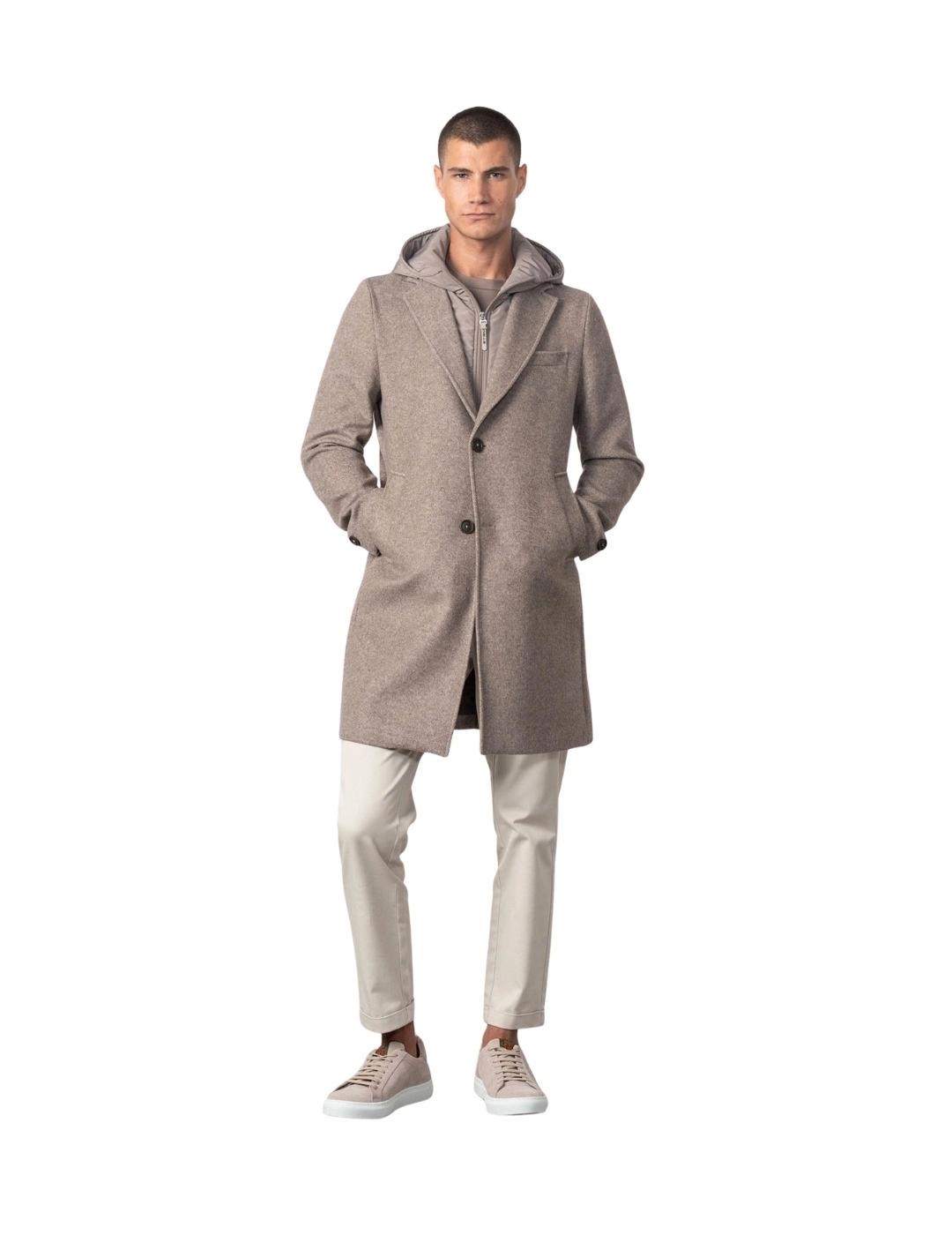 Etiem Abrigo con capucha desmontable Beige