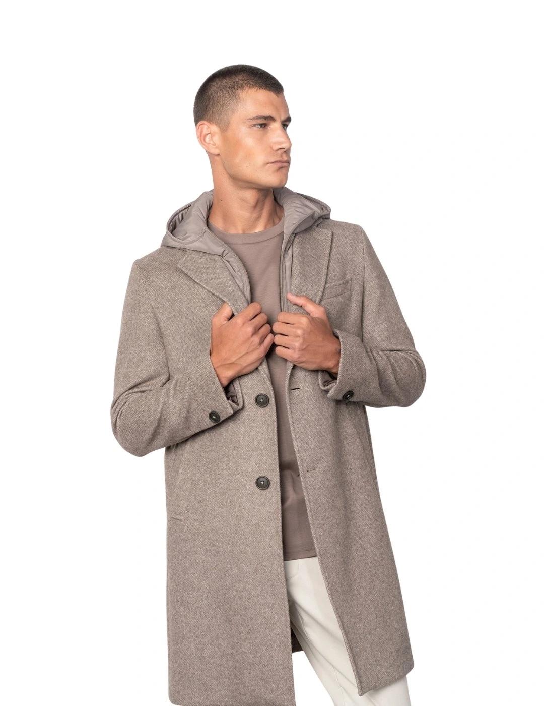 Etiem Abrigo con capucha desmontable Beige