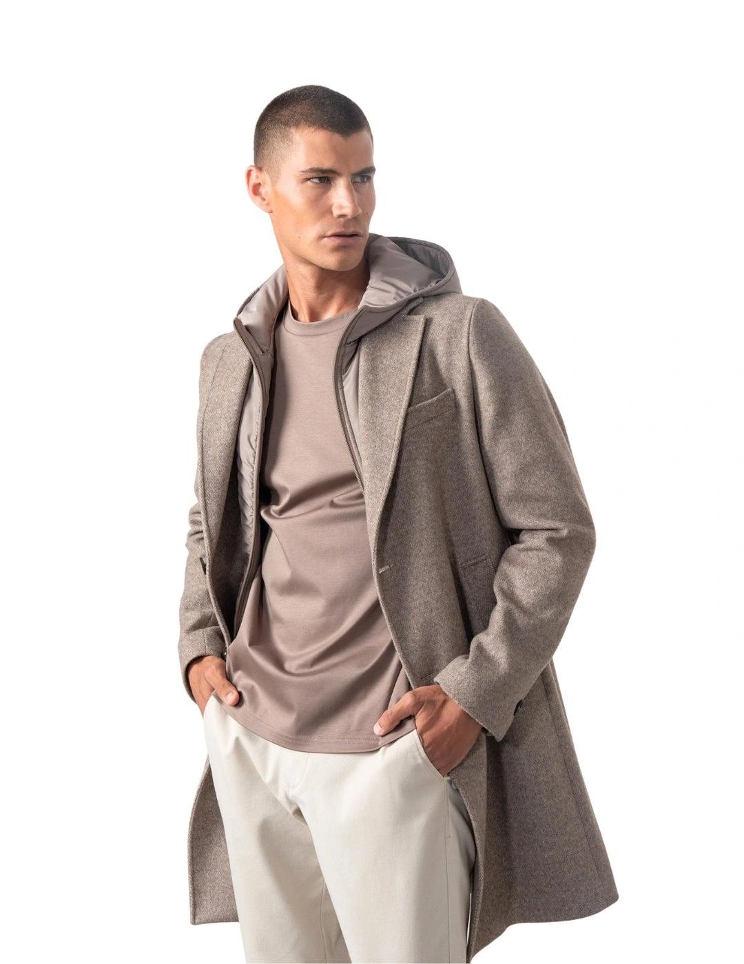 Etiem Abrigo con capucha desmontable Beige