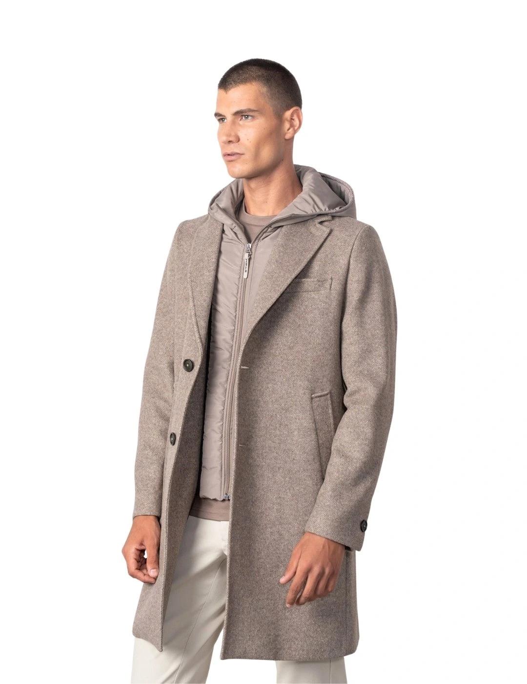 Etiem Abrigo con capucha desmontable Beige