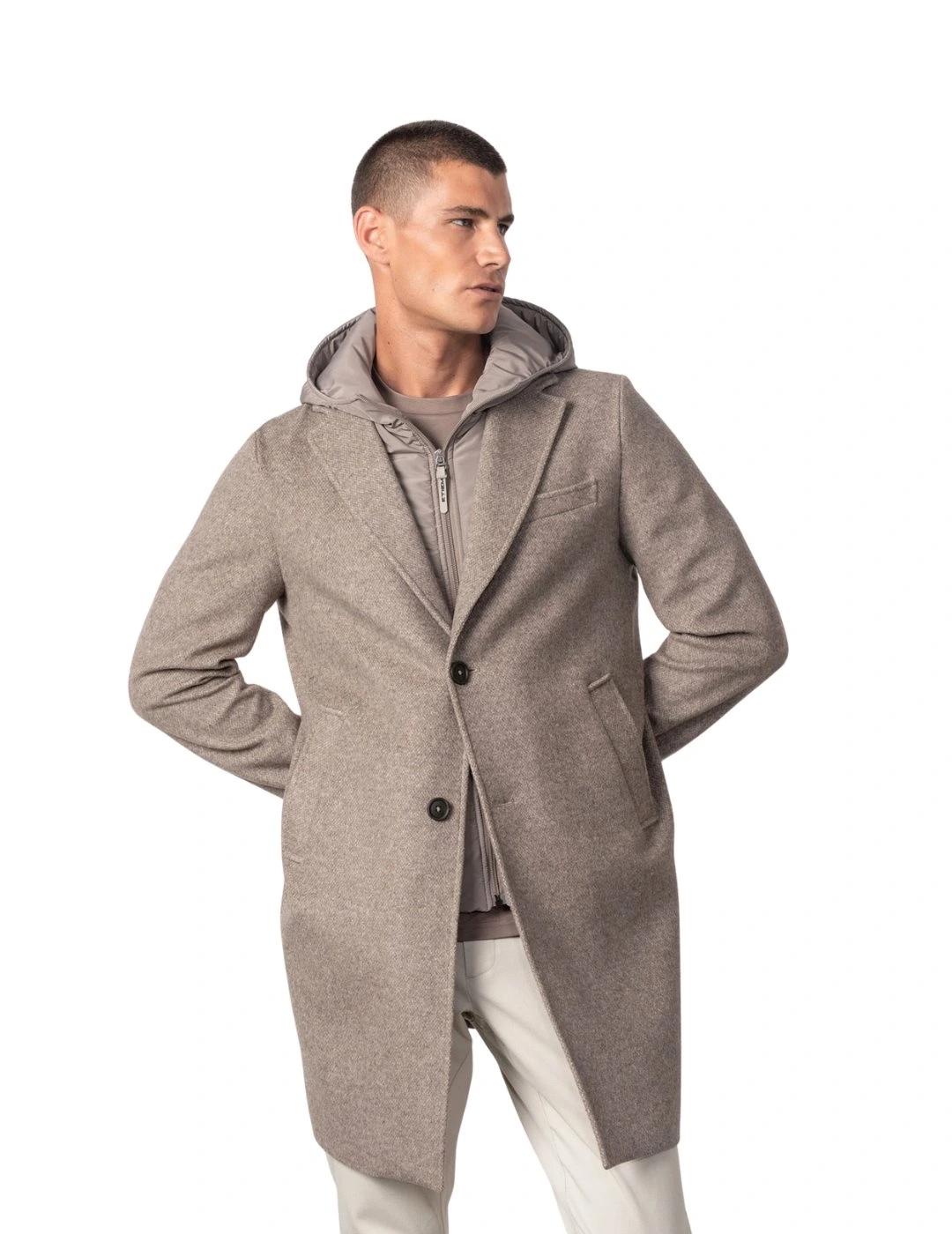 Etiem Abrigo con capucha desmontable Beige