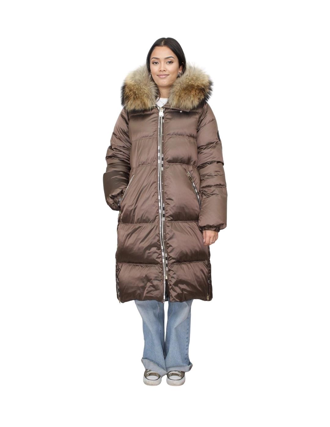 Flo&Clo Parka Marrón larga con capucha