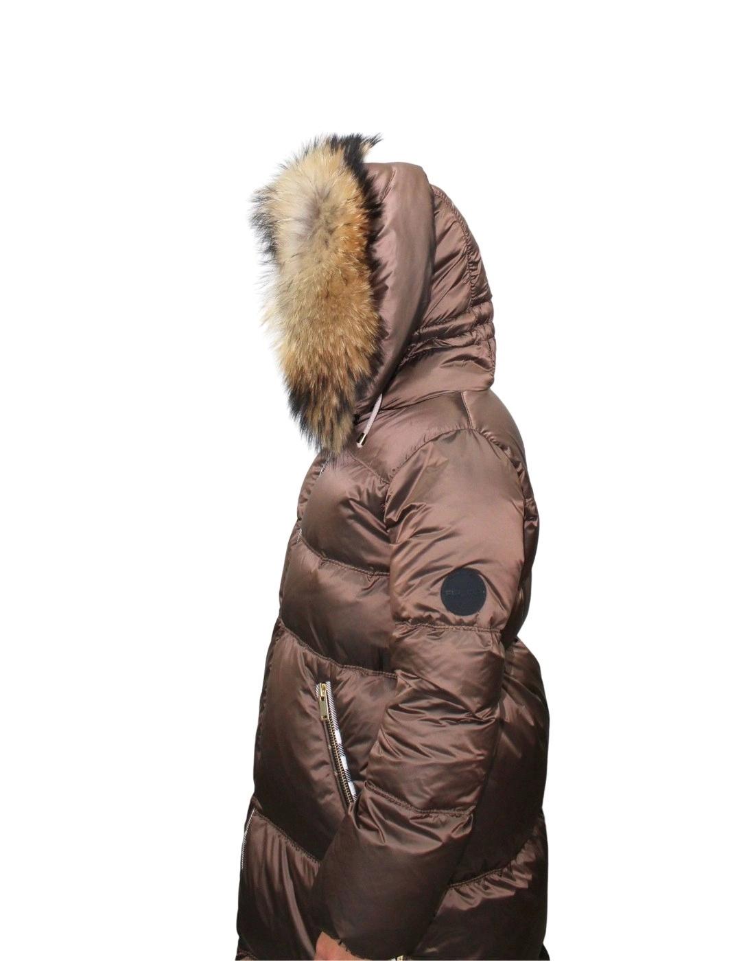 Flo&Clo Parka Marrón larga con capucha