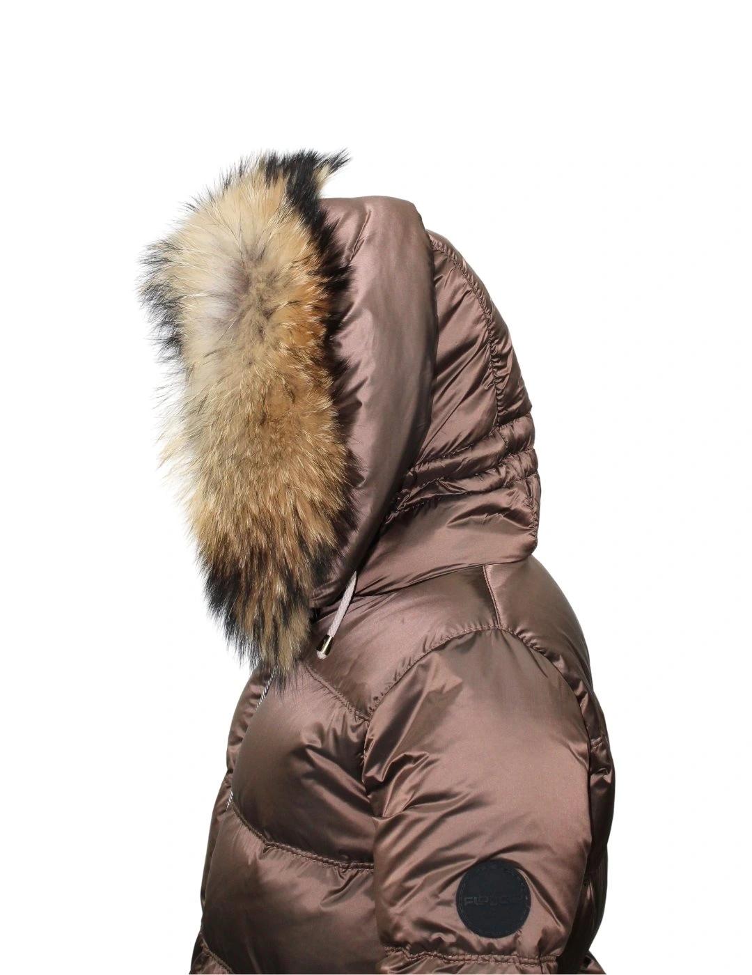 Flo&Clo Parka Marrón larga con capucha