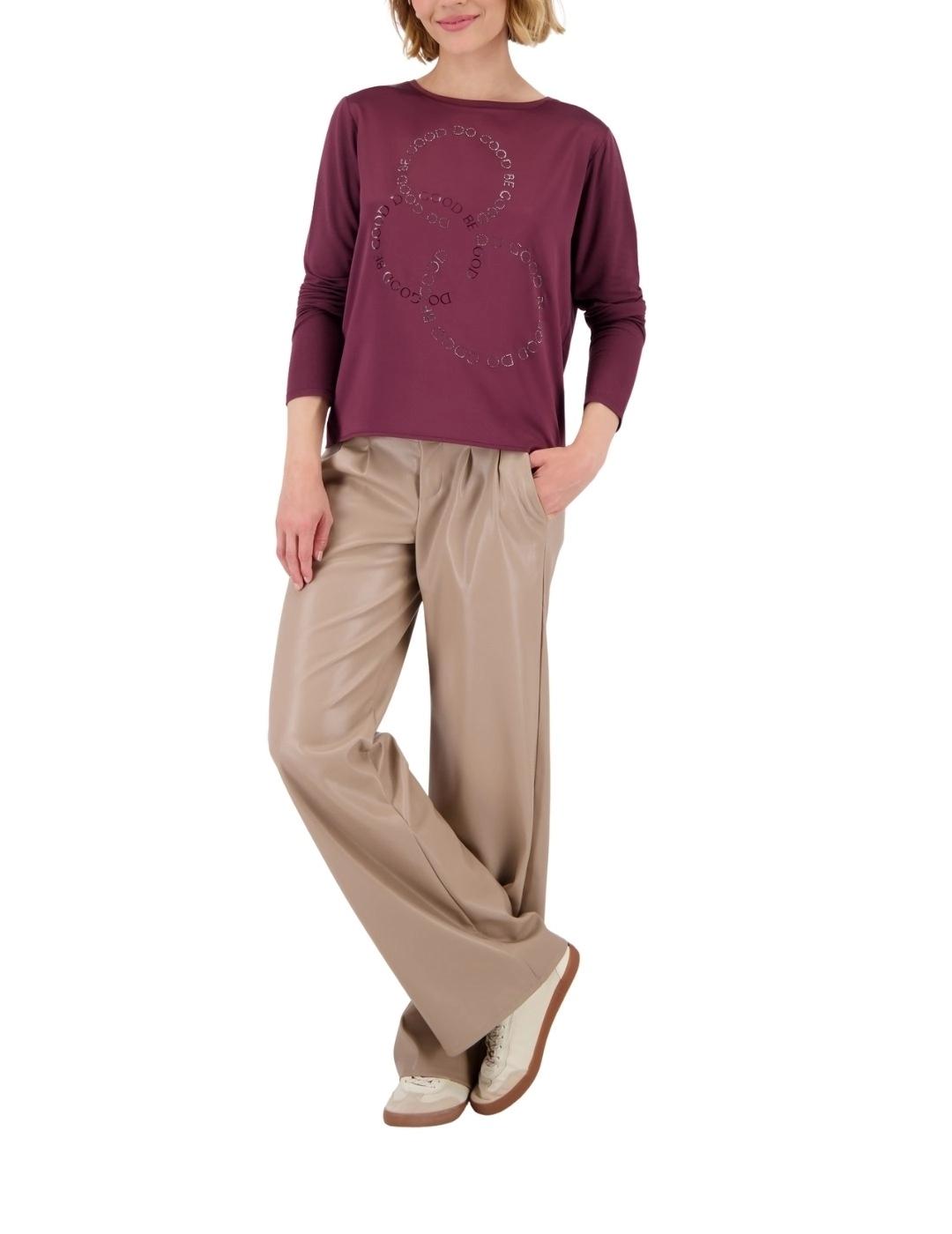 Monari Camiseta Burdeos manga larga