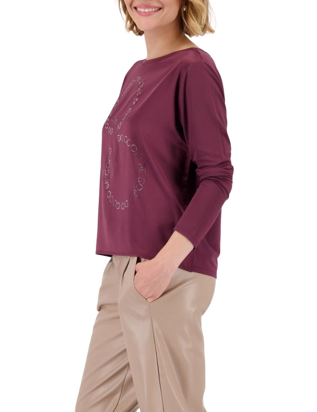 Monari Camiseta Burdeos manga larga