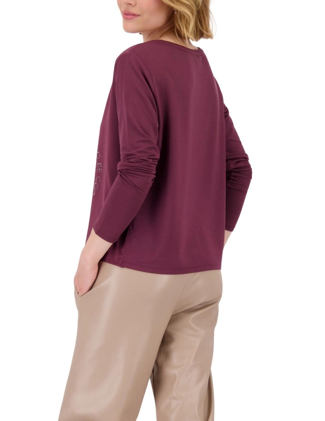 Monari Camiseta Burdeos manga larga