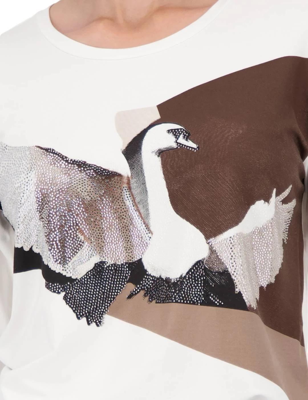 Monari Camiseta Blanca manga tres cuartos